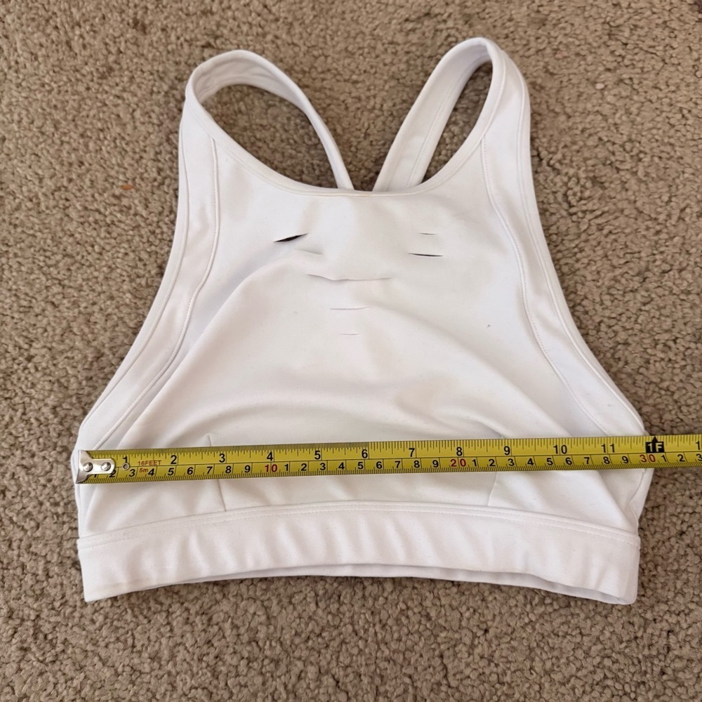 ALO Yoga Ripped Warrior White Sports Bra - S - Picture 6 of 7